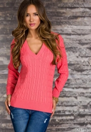 Fin mønstret sweater (M/L)